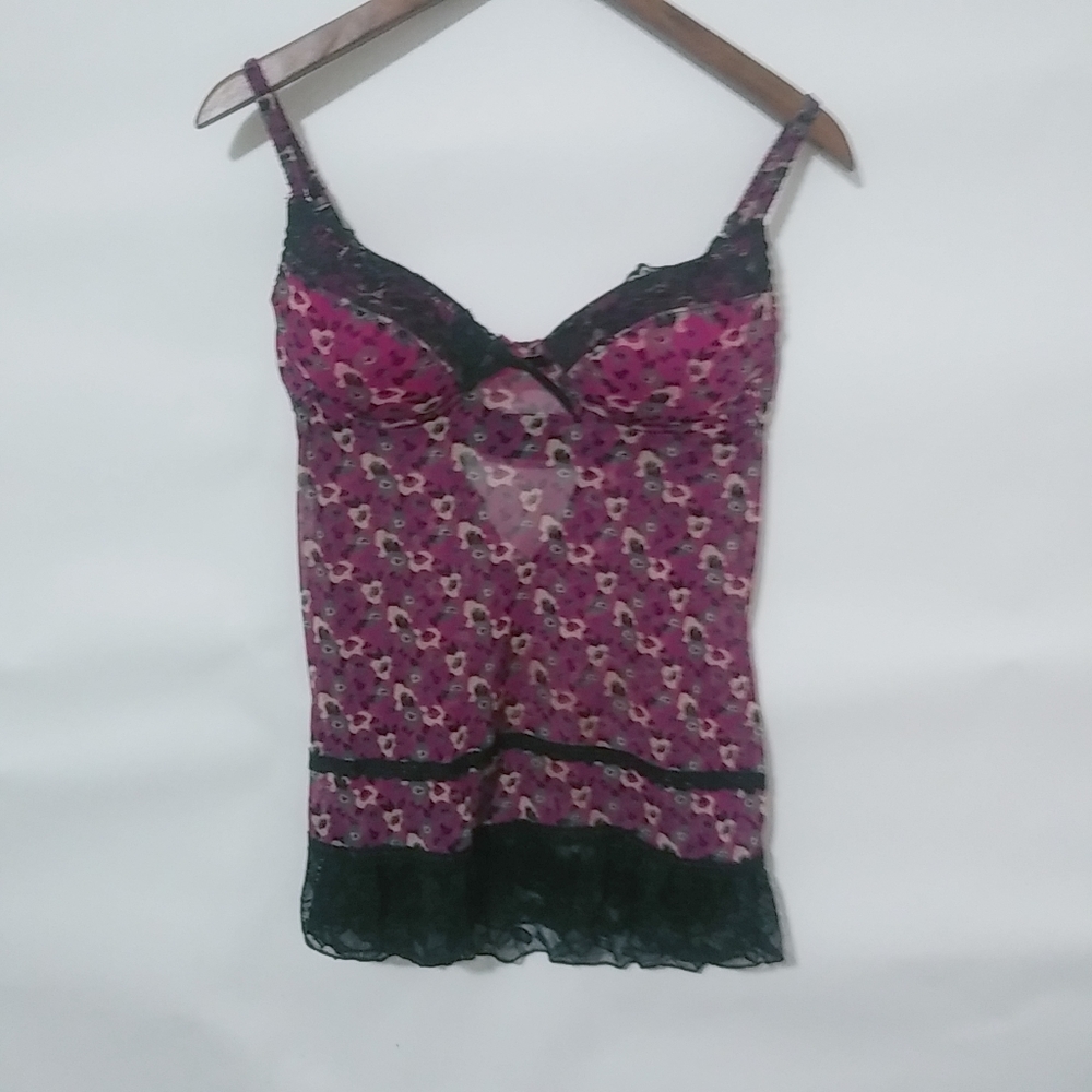 Per Lei M Black Purple Bra Slip Lingerie